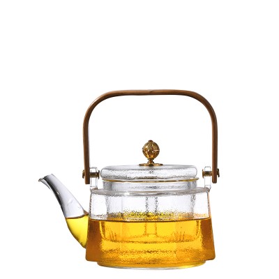 Turkey Heat resistant pyrex glass teapot with infuser with candle heating