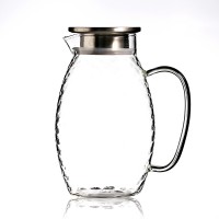 Hot Selling fruit water pitcher infuser glass carafe