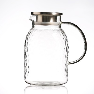 New Professional Custom Heatable Glass Water Pot Tea Carafe Juice Jar Container Beverage Drink Dispenser