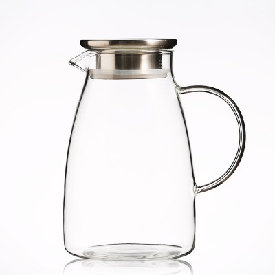 Hot selling fruit water pitcher infuser glass carafe