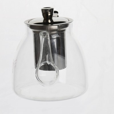 Hot Selling custom reusable borosilicate glass heat resistant novelty teapot with teapot infuser