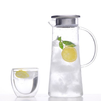 Hot Selling fruit water pitcher infuser glass carafe