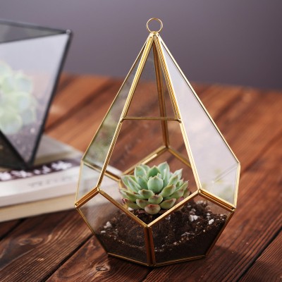 cheap plant holder glass terrarium geometric for home decoration