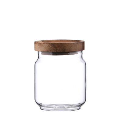 Hot selling Creative Glass Jar With Bamboo Lid