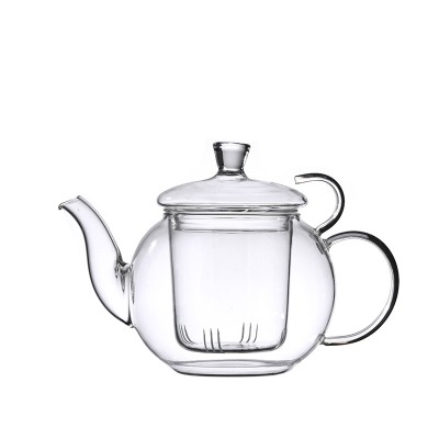 Turkey Heat resistant pyrex glass teapot with infuser with candle heating