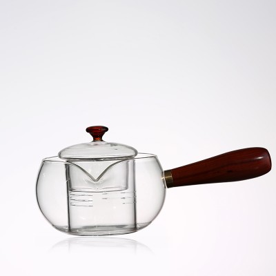 Turkey Heat resistant pyrex glass teapot with infuser with candle heating